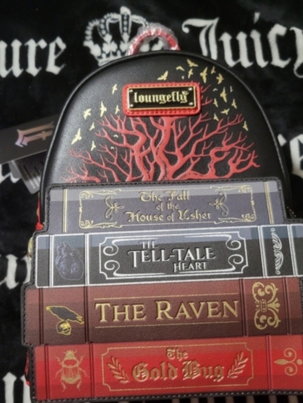 Loungefly Bam Exclusive Edgar Allan Poe Horror Books Mini Backpack. Nwt